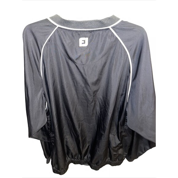 Footjoy Golf Jacket Men’s Size 2XL Black Pullover V Neck Long Sleeve - Picture 8 of 12